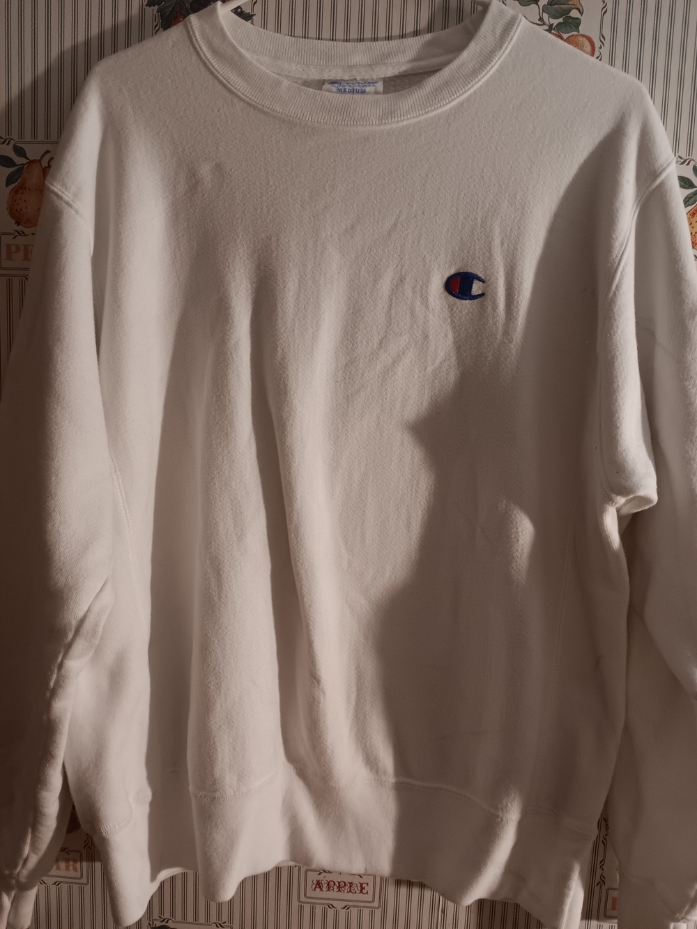 Champion White Crewneck Sweatshirt - Classic Logo
